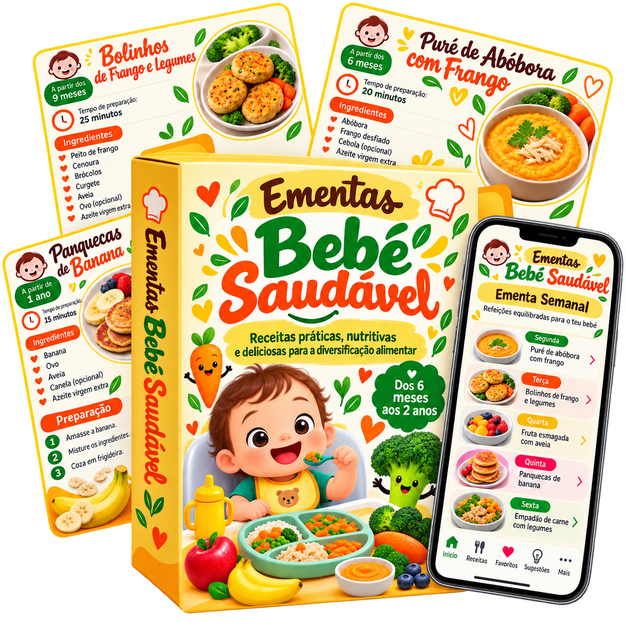 Ementas Bebé Saudável: as ementas e a app